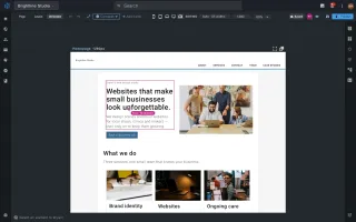 The WebNesting builder with two teammates editing the same page